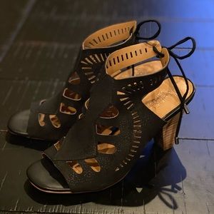 Franco Sarto Black Micro Suede